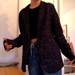 Salt and pepper blazer from “Banana Republic”